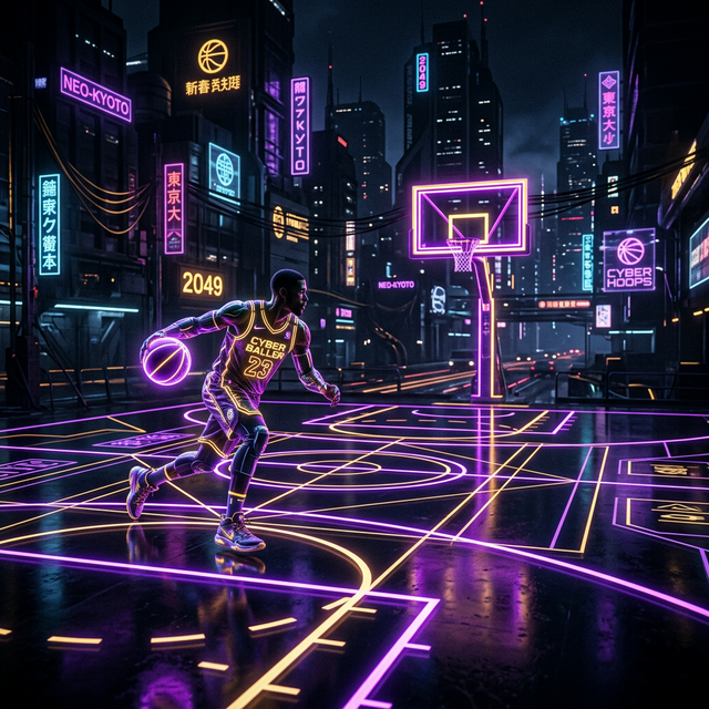 Lakers Cyberpunk Court